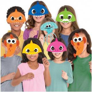 Baby Shark masker, 8 stk.