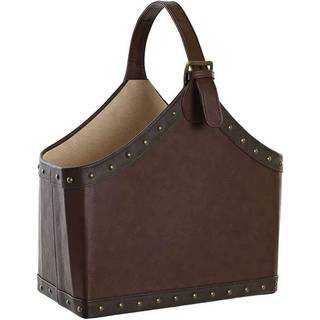 Tidsskriftholder DKD Home Decor Camel Flødefarvet Polyuretan (40 x 19 x 50 cm)