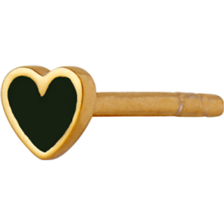 STINE A Jewelry Petit Love Heart ørering 1181-02-Black (½ par)