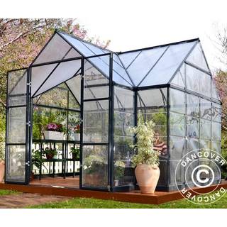 Orangeri, drivhus polycarbonat VICTORY, 10,41m², Palram/Canopia, 3,66x3,05x2,69m, Grå