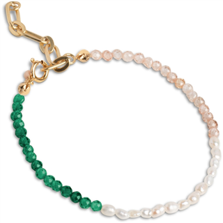 Enamel Gabriella Bracelet Armbånd i Forgyldt Sølv med Perler Og Sten