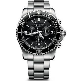 Victorinox Maverick Chronograph Quartz Black Dial Stainless Steel Bracelet Men's Watch 241695