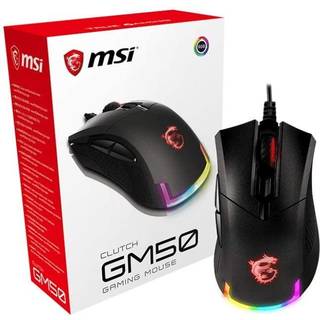 MSI Clutch GM50 - Gaming Mus - Optisk - 6 knapper - Sort med RGB lys