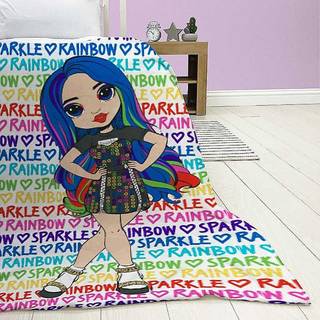 RAINBOW HIGH Officiel fleeceplaid | Regnbue-design Superblødt tæppe | Perfekt til ethvert soveværelse eller brug på sofaen