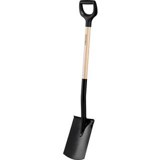 Fiskars Prima Spade, afrundet blad (træskaft)