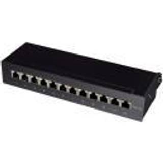 LogiLink NP0019B Cat.6A Patch Panel 12 ports shielded Desktop black