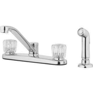 Aqua Vista 26-K82CS-CH-AV To h?ndtag k?kkenvask vandhaner med sidespray polerede krom runde drejeknapper