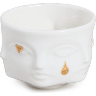 Jonathan Adler Gilded Votive Lysestage - Fyrfadsstager Porcelæn Hvid - 33248