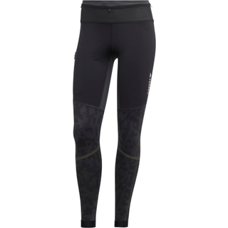 adidas Agravic Dame Løbetights Str. 42 - Vindtæt, Reflekser, Højtaljet, Lynlås ved Anklerne