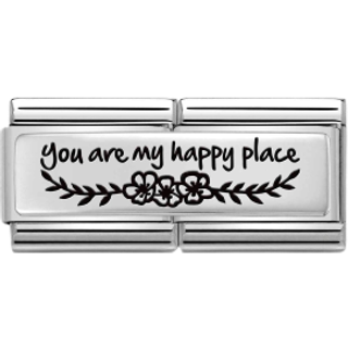 Nomination You Are My Happy Place Double Charm - Silver