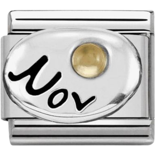 Nomination November Citrine Birthstone Charm - Silver