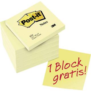 Post-it Post-It 7100199885 76 mm x 76 mm Gul 600 Blad