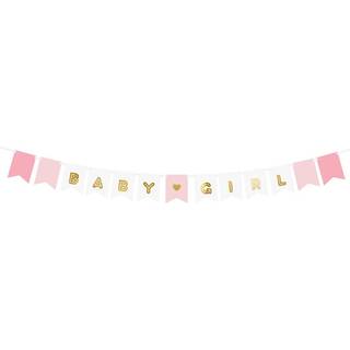 1 stk. Baby Girl Banner 175 cm – Perfekt til barnedåb eller fødselsdagsfest