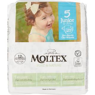 Moltex Pure & Nature Junior Size 5 ØKO-engangsbleer 11-16 kg 25 stk. - 25 stk.