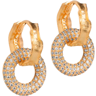 Enamel Celin Forgyldt Sølv Øreringe E287GM