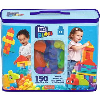 Fisher Price Mega Bloks Bigger builder bag - byggesæt med 150 farverige byggeklodser