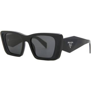 Prada Kvinde PR 08YS 1AB5S0 Solbriller Acetat Sort Grå Sommerfugl Normal