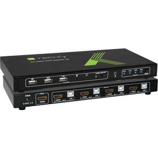 IC INTRACOM techly 4x1 USB HDMI KVM Switch 4Kx2K