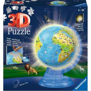 Ravensburger Light Up Children's World Map 3D Puzzle 180pc 3D Puslespil