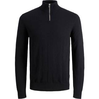 Jack & Jones EMIL KNIT HALF ZIP Black