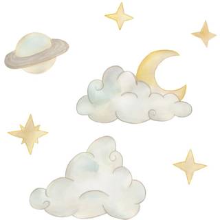 That's Mine - Wallsticker saturn himmel - Multi