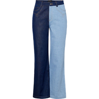 Lena Straight Denim Bukser - Light Blue Denim - M - PIECES