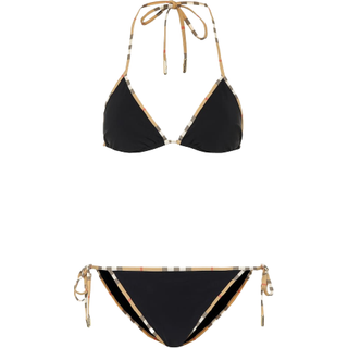Burberry Vintage Check triangle bikini - beige - XS