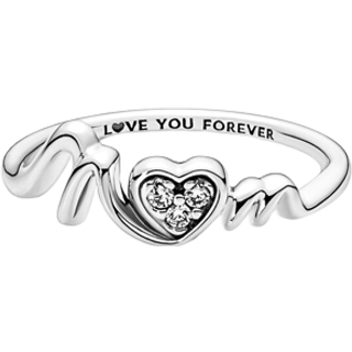 Pandora 191149C01 Damen-Ring Mom Pavé Herz Silber