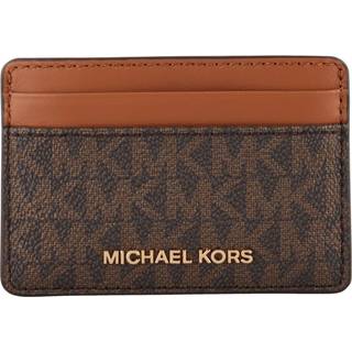 MK Logo Card Case - Brown - Michael Kors - ONE SIZE