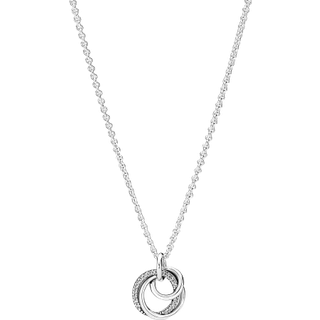 Pandora 391455C01-60 Damenkette 925 Silber Immer Von Familie Umgeben