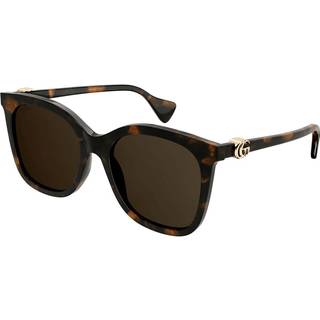 Gucci GG1071S 002 55 Solbriller Kvinder Tortoiseshell - Shiny Dark Havana - 55mm