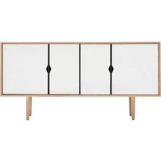 Andersen Furniture S7 skænk - Sort - Hvide fronter
