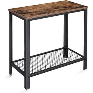 VASAGLE industrielt sidebord, endebord, sengebord med nethylde, rustik brun