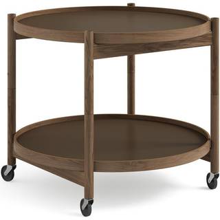 Brdr. Krüger Bølling Bakkebord Ø60 Røget Egetræ med Plader I Beige/Brun