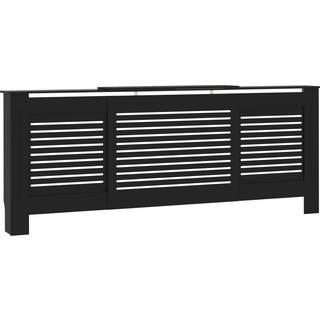 radiatorskjuler 205 cm MDF sort
