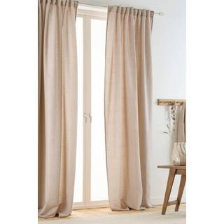 NORA multifunktionsgardin, 2-pak - Beige