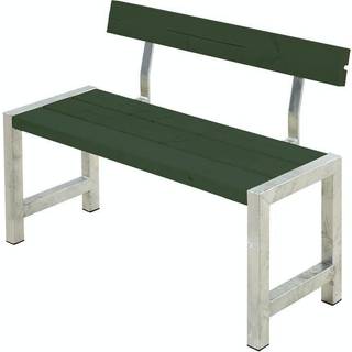 Plus Café Plankebænk m/ryglæn - 127 cm - Grøn - 185561-11