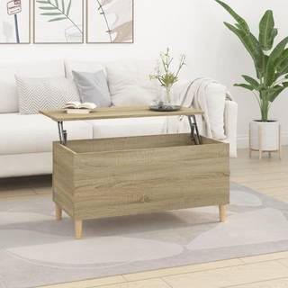 sofabord 90x44,5x45 cm konstrueret træ sonoma-eg