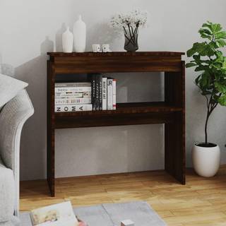 konsolbord 80x30x80 cm konstrueret træ brun egetræsfarve