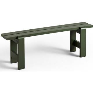 HAY - Weekday Bench 140x23 cm / Olive - Havebænke - Hannes & Fritz - Grøn - Træ