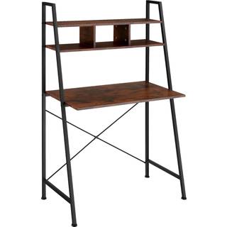 Skrivebord Exeter 85,5x46,5x140cm - Industrielt mørkt træ, rustikt