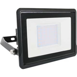 30W LED Projektør - Samsung Chip, Direkte Tilslutning, 6500K, Sort Hus - Kulør : Kold