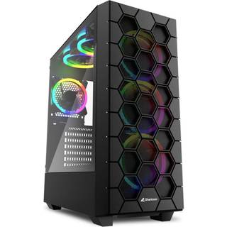 Sharkoon RGB Hex - mid tower - ATX - Kabinet - Tower - Sort