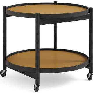 Brdr. Krüger Bølling bakkebord 60 cm. - Sortlakeret eg - Bakke 1: Sunny / Bakke 2: Sunny