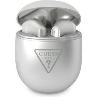 GUESS GUTWST82TR Bluetooth Høretelefoner med opladeretui - Sølv