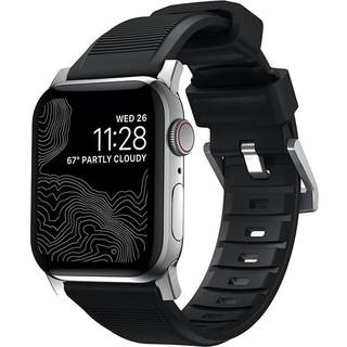 Nomad Apple Watch 40mm Rugged Band Black (Silver Hardware)