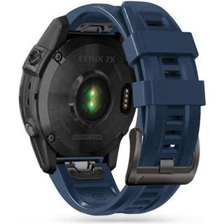 Universal Garmin 22mm QuickFit Iconband Tech-Protect Line Silikone Rem - Navy Blå