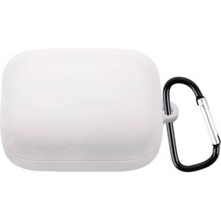 OnePlus Buds Pro Silikone Cover med Karabinhage - Hvid