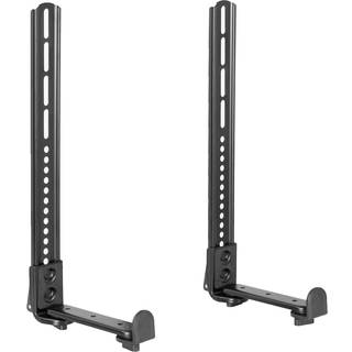 Vivo Steel Soundbar Bracket Speaker Mount med ikke-skridsikker base over eller under v?gmonteret tv passer til de fleste Vesa-m?nstre 33 lbs kapa