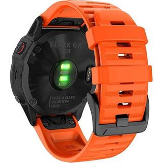 Garmin armbånd 26 mm Fenix 6X/5X Plus/3HR/Descent MK1 silikone Orange
